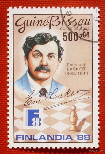 Гвинея-Бисау. Шахматы. ( 1 марка ) 1988 года.