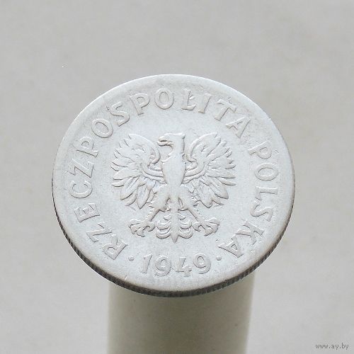 Польша 50 грошей 1949  Алюминий