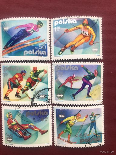 Польша 1976 год. Зимние Олимпийские игры в Инсбруке (серия из 6 марок)
