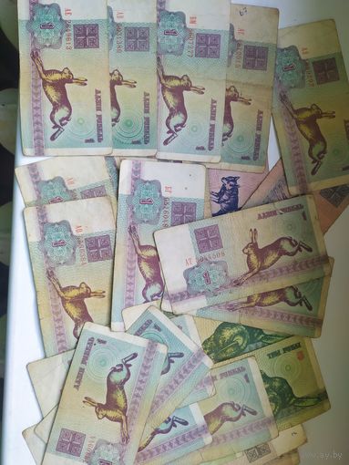 Банкноты  Беларуси больше 150 штук  образца 2000 года