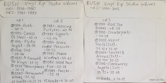 CD MP3 RUSH - 3 CD - Vinyl Rip (оцифровки с винила)