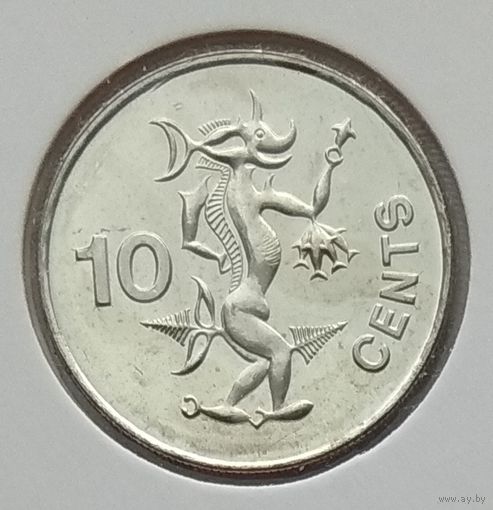 Соломоновы острова 10 центов 2005 г. В холдере