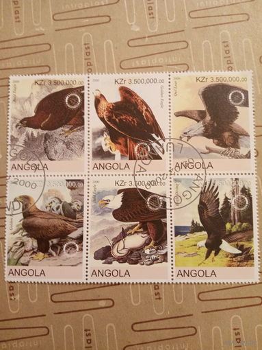Ангола 2000. Птицы. Хищные птицы