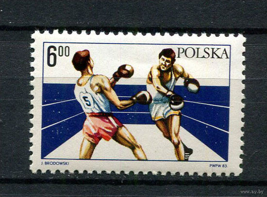 Польша - 1983 - Бокс - (незначительное пятно на клее) - [Mi. 2888] - полная серия - 1 марка. MNH.  (Лот 244AE)