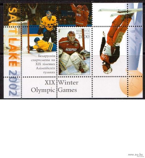 Белорусские спортсмены на Олимпийских играх Беларусь 2002 год (464) 1 блок Хоккей спорт