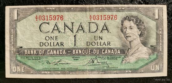 Канада, 1 доллар, 1954г, VF