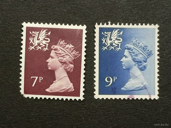 Великобритания 1978. Региональные почтовые марки Уэльс. Королева Елизавета II