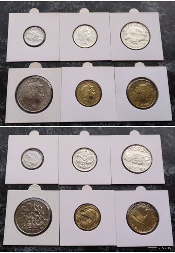 Распродажа с 1 рубля!!! Новая Зеландия 6 монет (5, 10, 20, 50 центов, 1, 2 доллара) 2003-2005 гг. UNC