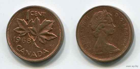Канада. 1 цент (1968, aUNC)