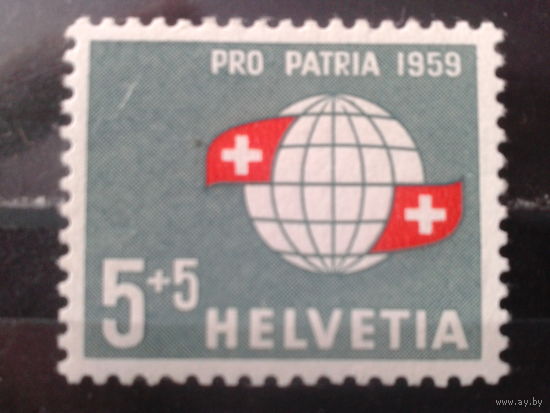Швейцария 1959 Красный крест, минералы**