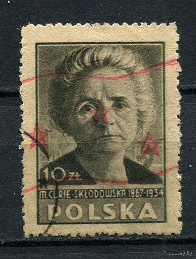 Польша - 1947 - Мария Склодовская-Кюри 10Zt - [Mi.460a] - 1 марка. Гашеная.  (Лот 54ER)-T7P24