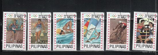 Филиппины-1984,(Мих.1594-1599) гаш., Спорт, ОИ-1984(полная серия)