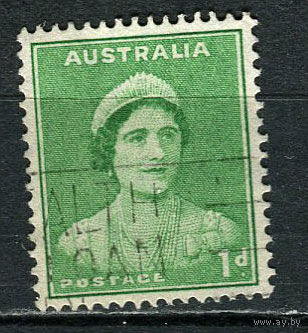 Австралия - 1937/1949 - Королева Елизавета 1Р - [Mi.138C] - 1 марка. Гашеная.  (Лот 8EX)-T25P1