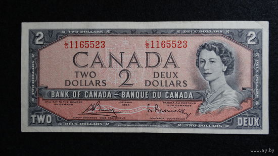 Канада, 2 доллар 1954(1972-73)г. #P76с
