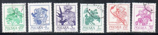 Растения (стандартный выпуск) 1974 год Польша серия из 6 марок