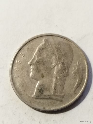 Бельгия 5 франков 1963