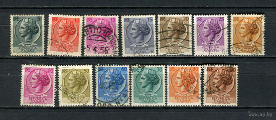 Италия - 1955-1968 - Стандарты. Скульптура Италия Туррита - 13 марок. Гашеные.  (Лот 15CC)
