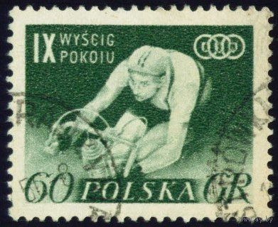 Велоспорт Польша 1956 год 1 марка