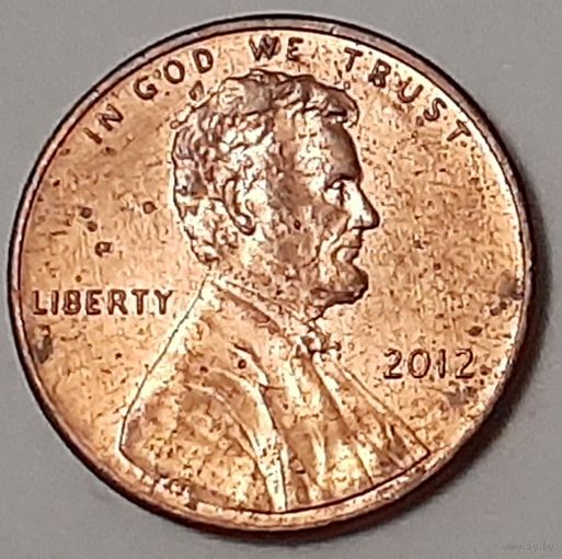 США 1 цент, 2012 Lincoln Cent Без отметки монетного двора (7-3-57)