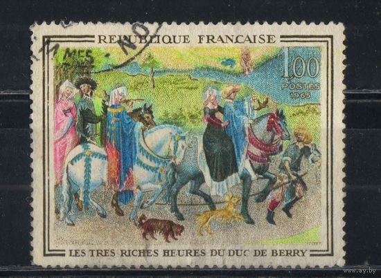 Франция 1965 Соколиная охота Миниатюра из часослова герцога Беррийского #1523