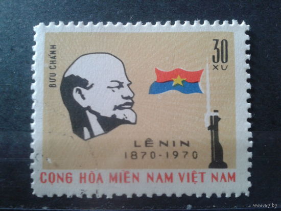 Южный Вьетнам- Вьетконг 1970 Ленин, флаг Михель-5,0 евро гаш